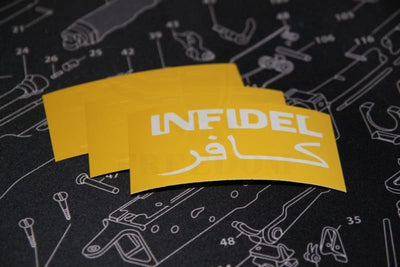 Infidel Stencil for Cerakote and DurCoat