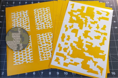 Verde Camouflage Stencil Kit Stencils