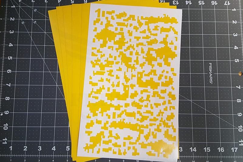 printable multicam pattern stencil