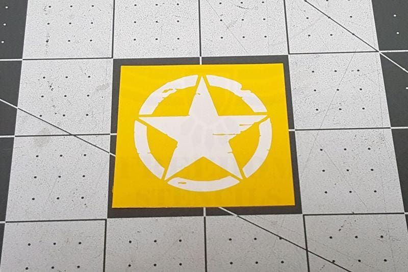 Military Star Stencil for Cerakote and DuraCoat