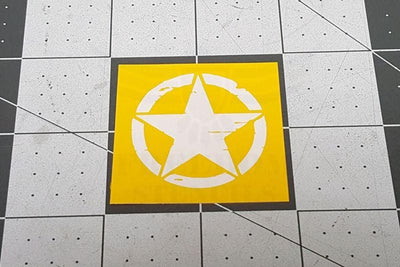 Military Star Stencil for Cerakote and DuraCoat