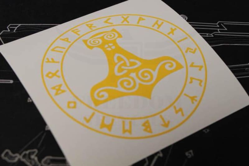 Mjolnir Lettering Viking Mjolnir Stencils - Freedom Stencils