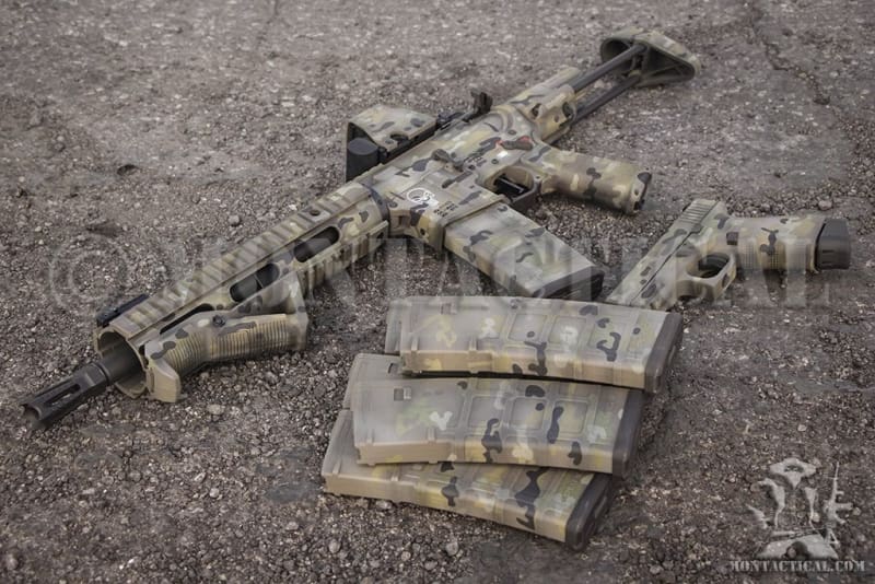 MULTICAM Camouflage Stencil Pack for Duracoat, Cerakote, Gunkote