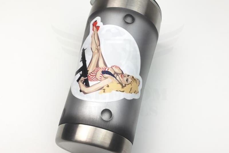 Pin Up Girl Tumbler Cup Stencil Kits