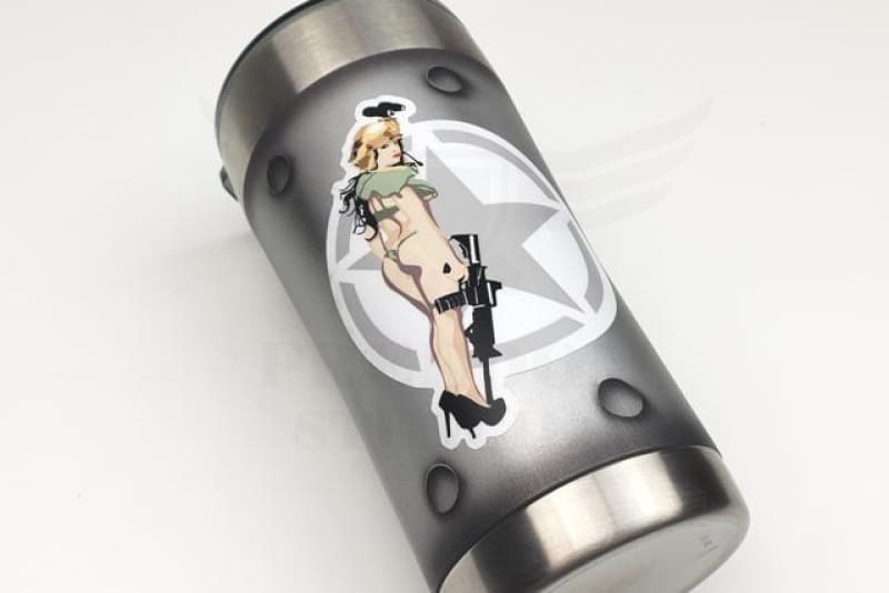 Pinup Girl Tumbler Cup Rivet Metal Aircraft