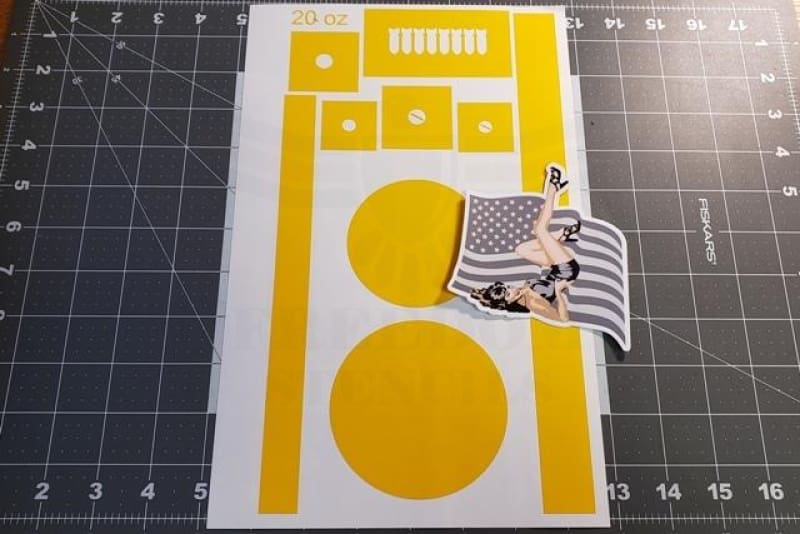 Pinup Girl Tumbler Cup Airbrush Stencils