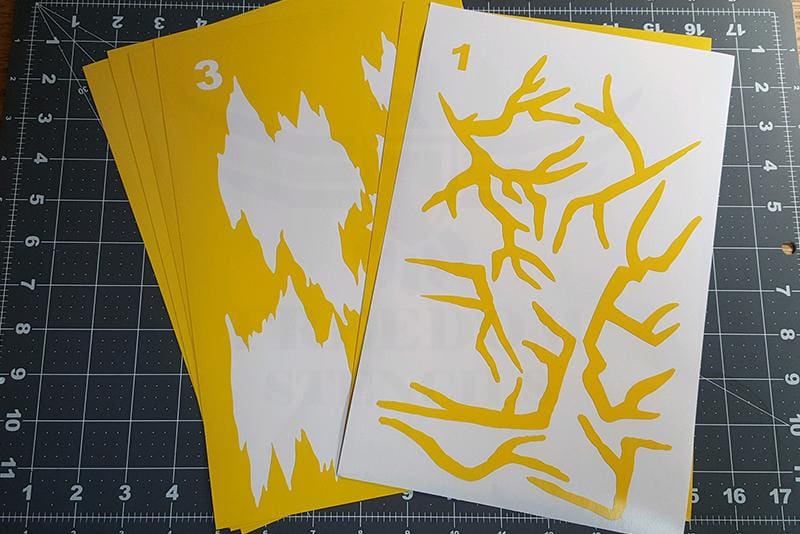 Predator Camo Pattern Vectorized PREDATOR Camouflage Stencil Pack for Duracoat, Cerakote, Gunkote ...