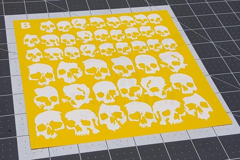 SKULL Camouflage Stencil pack for Duracoat, Cerakote