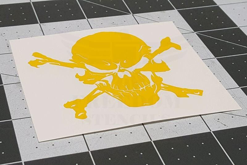 Simple Skull And Crossbones Stencil