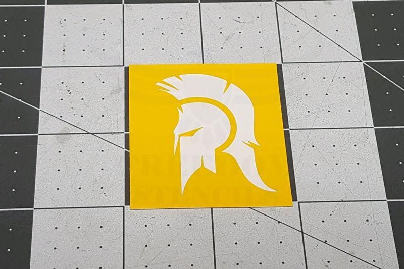 Spartan Helmet Stencil for Cerakote and DuraCoat
