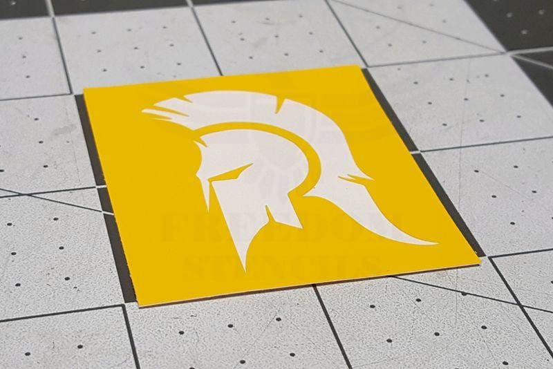 Spartan Helmet Stencil from Freedom Stencils