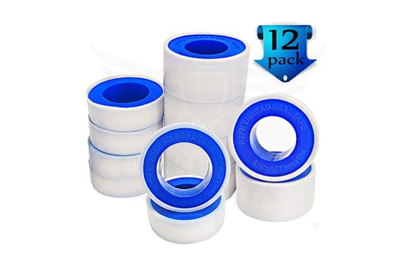 Teflon Tape Plumbers Tape - 12 Pack Thread Tape PTFE Thread Seal Tape Pipe Sealant Tape for Plumbers Plumbing