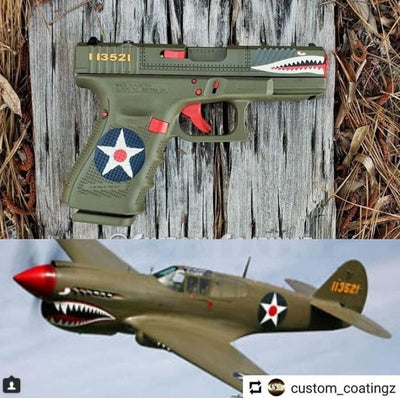 Custom Coatingz Vintage Warplane Gun Freedom Stencils